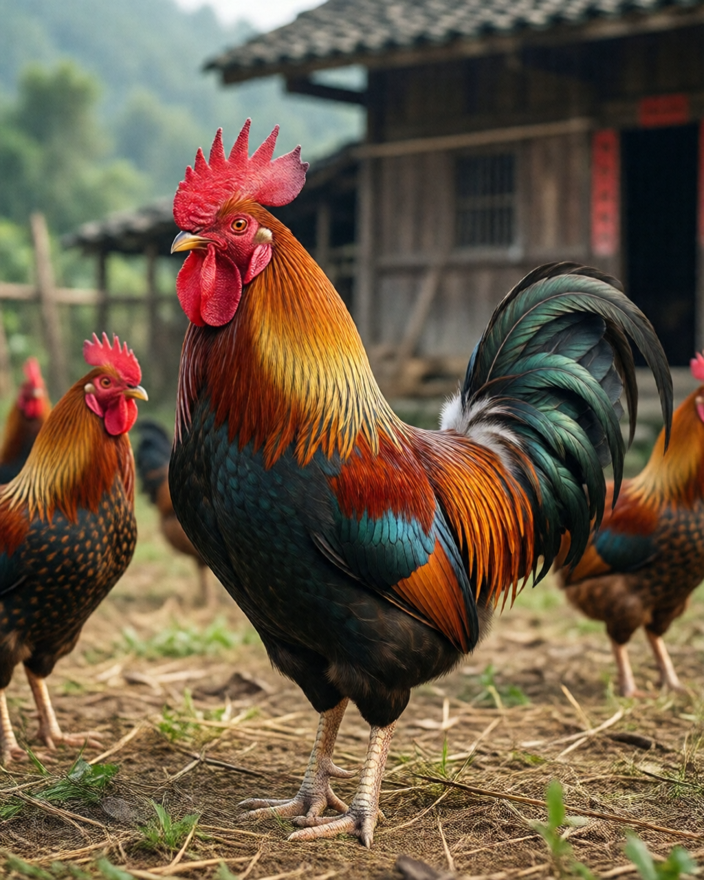 Gamefowl scene — Đá Gà Truyền Thống