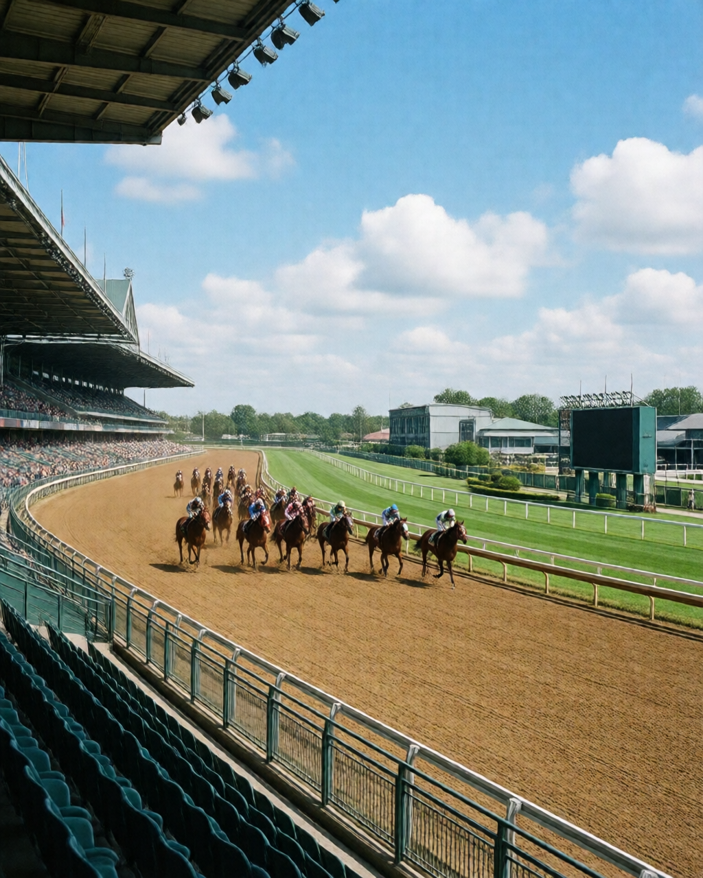 Horse racing scene — 馬迷天地