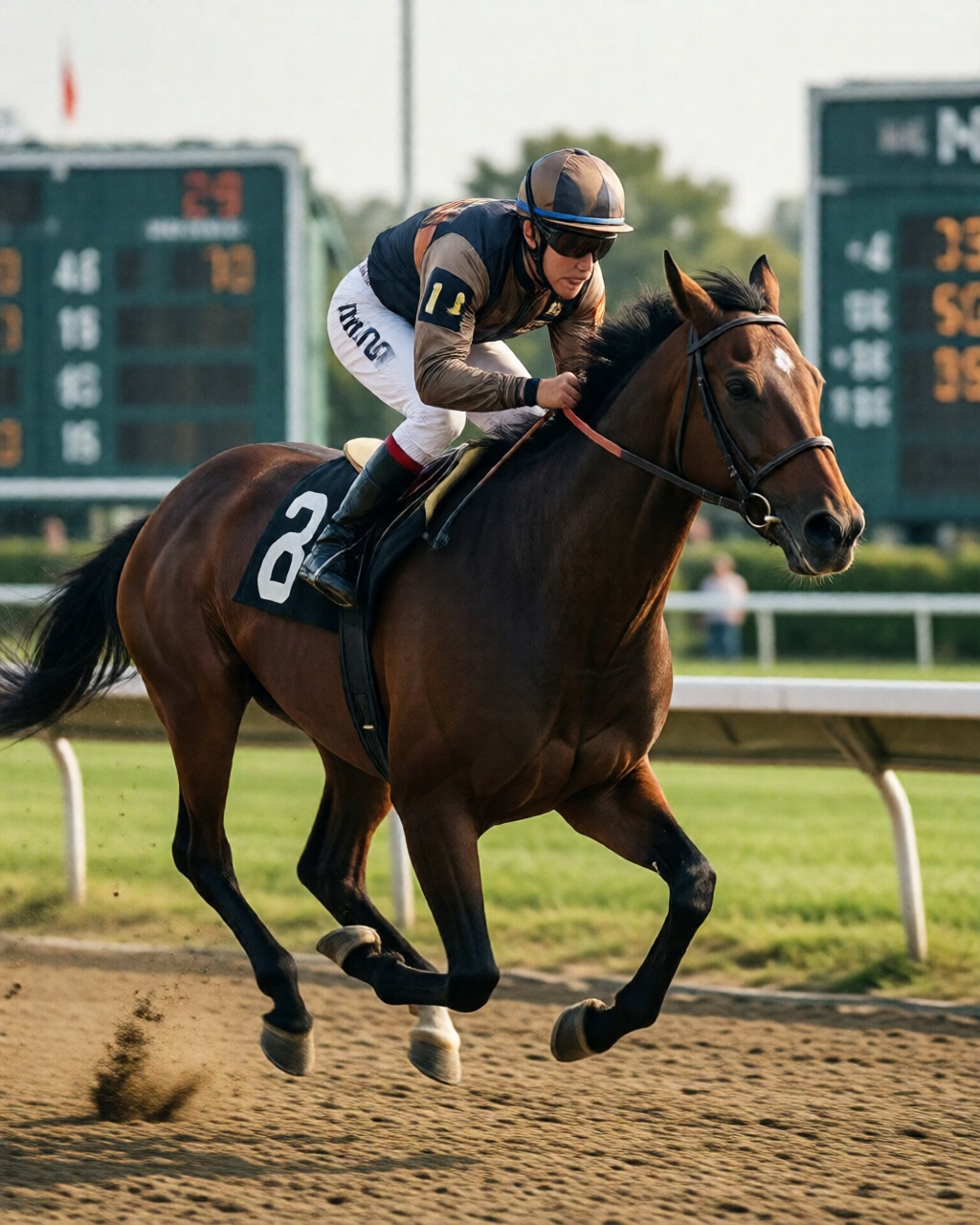 Horse racing scene — 騎師視角