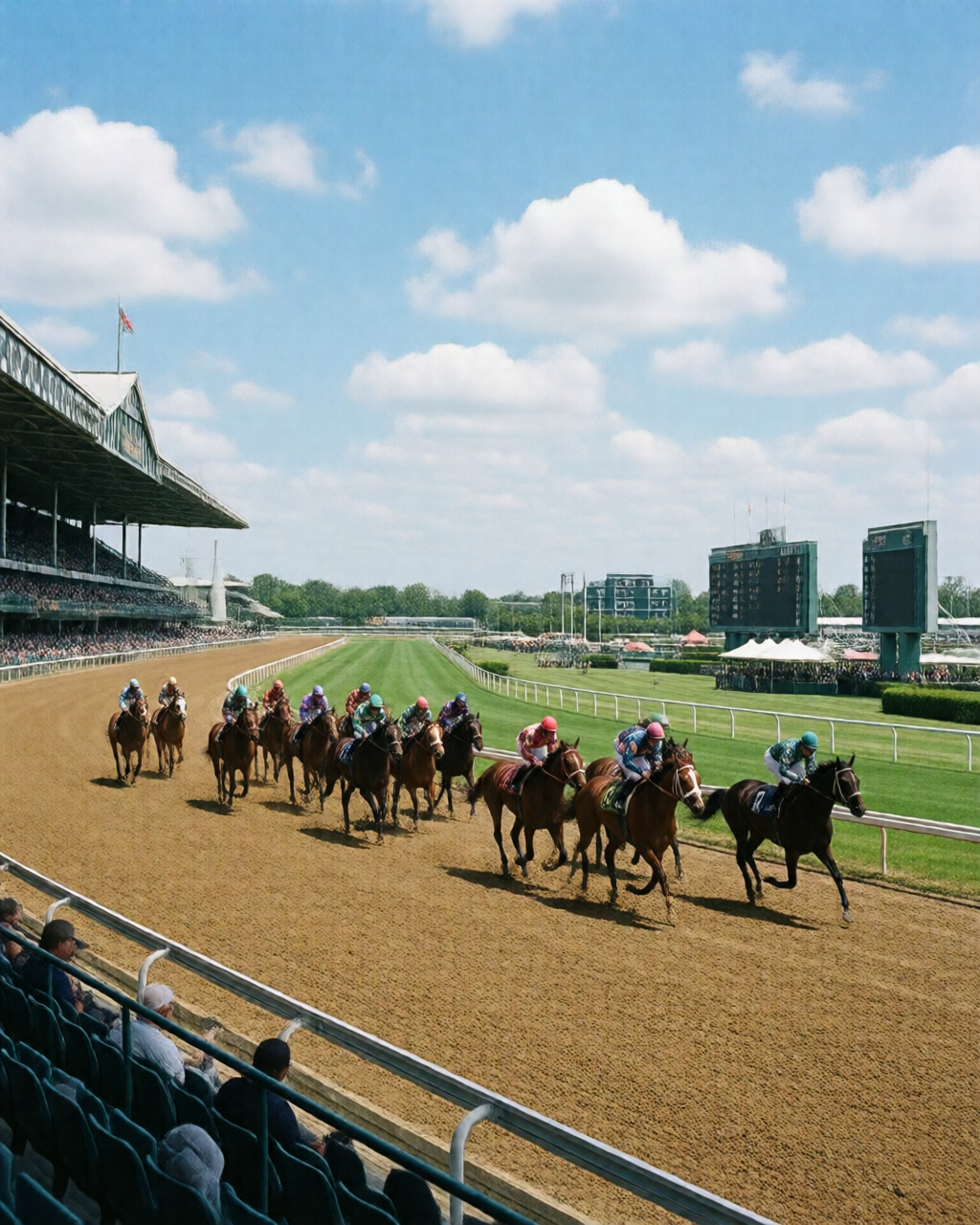 Horse racing scene — 騎師視角