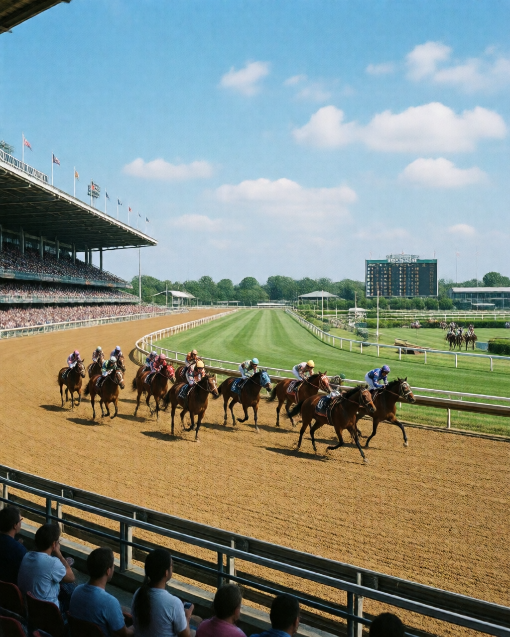 Horse racing scene — 騎師視角