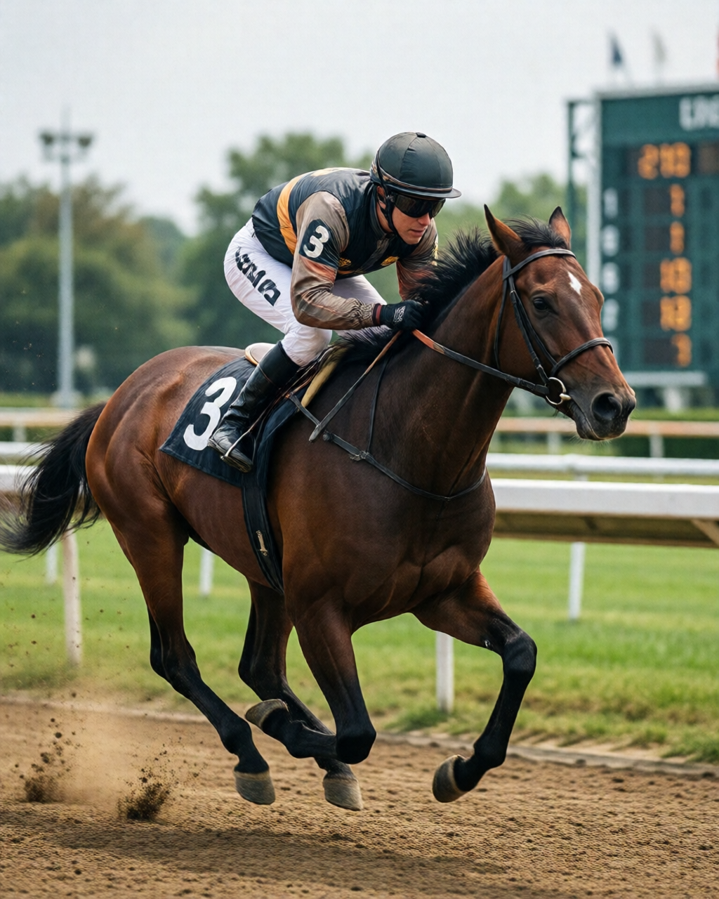 Horse racing scene — 配磅分析