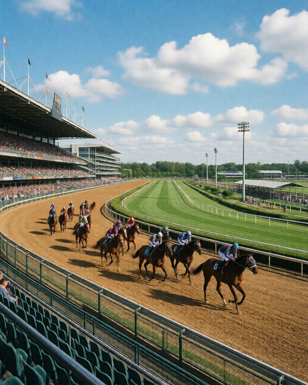 Horse racing scene — 馬迷天地