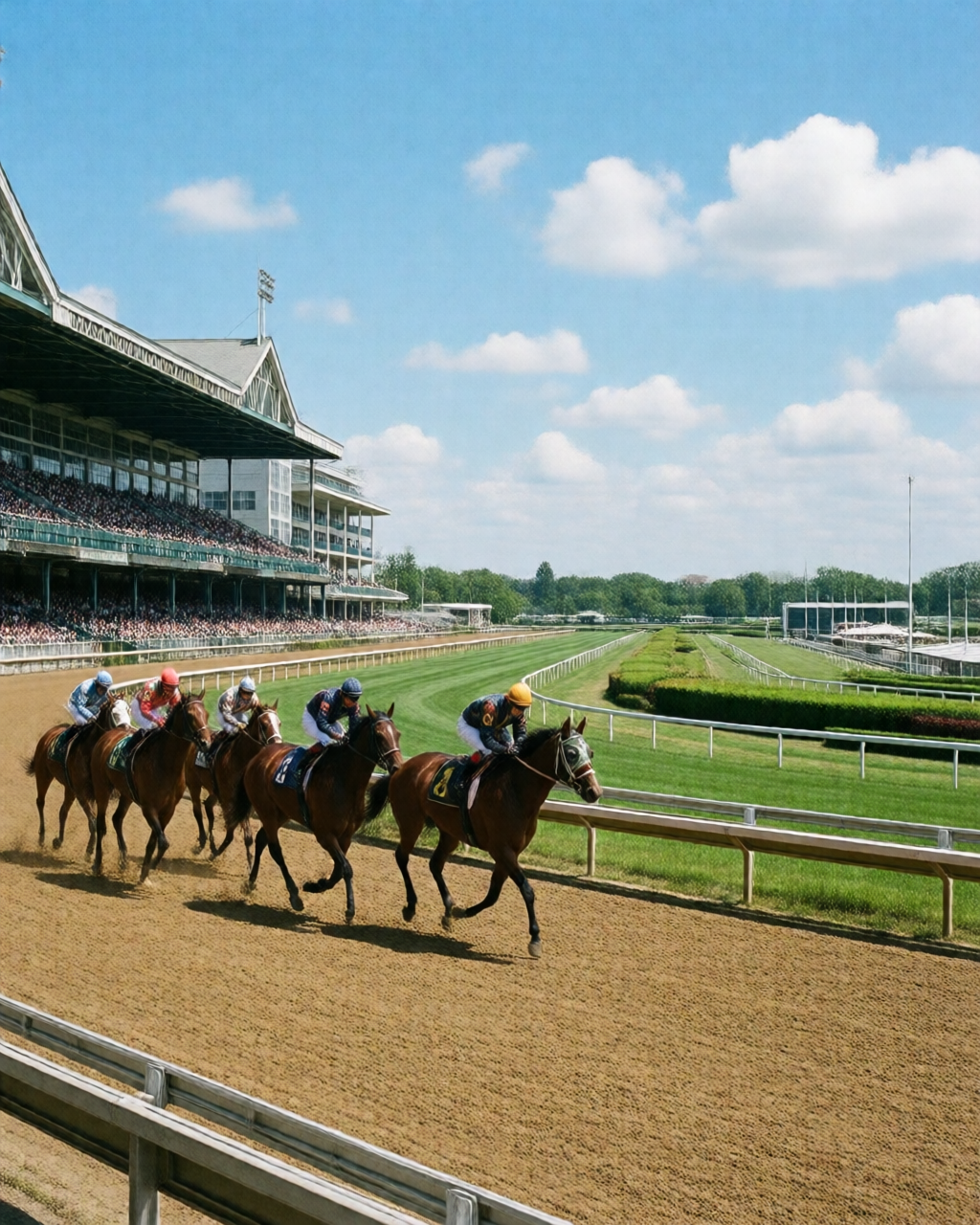 Horse racing scene — 騎師視角