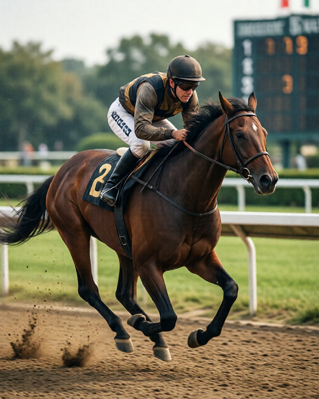 Horse racing scene — 馬迷天地