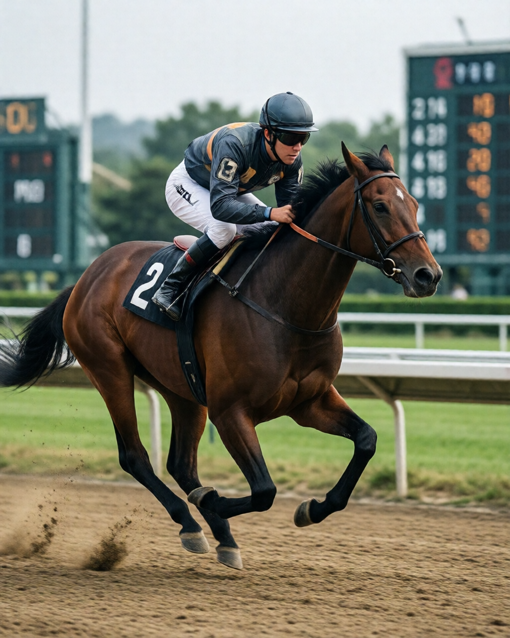 Horse racing scene — 騎師視角