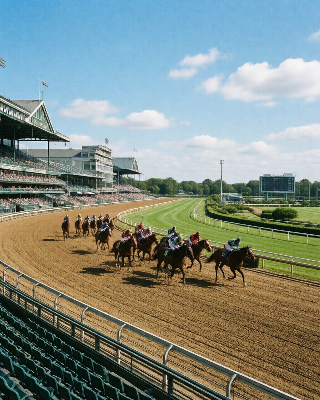 Horse racing scene — 騎師視角