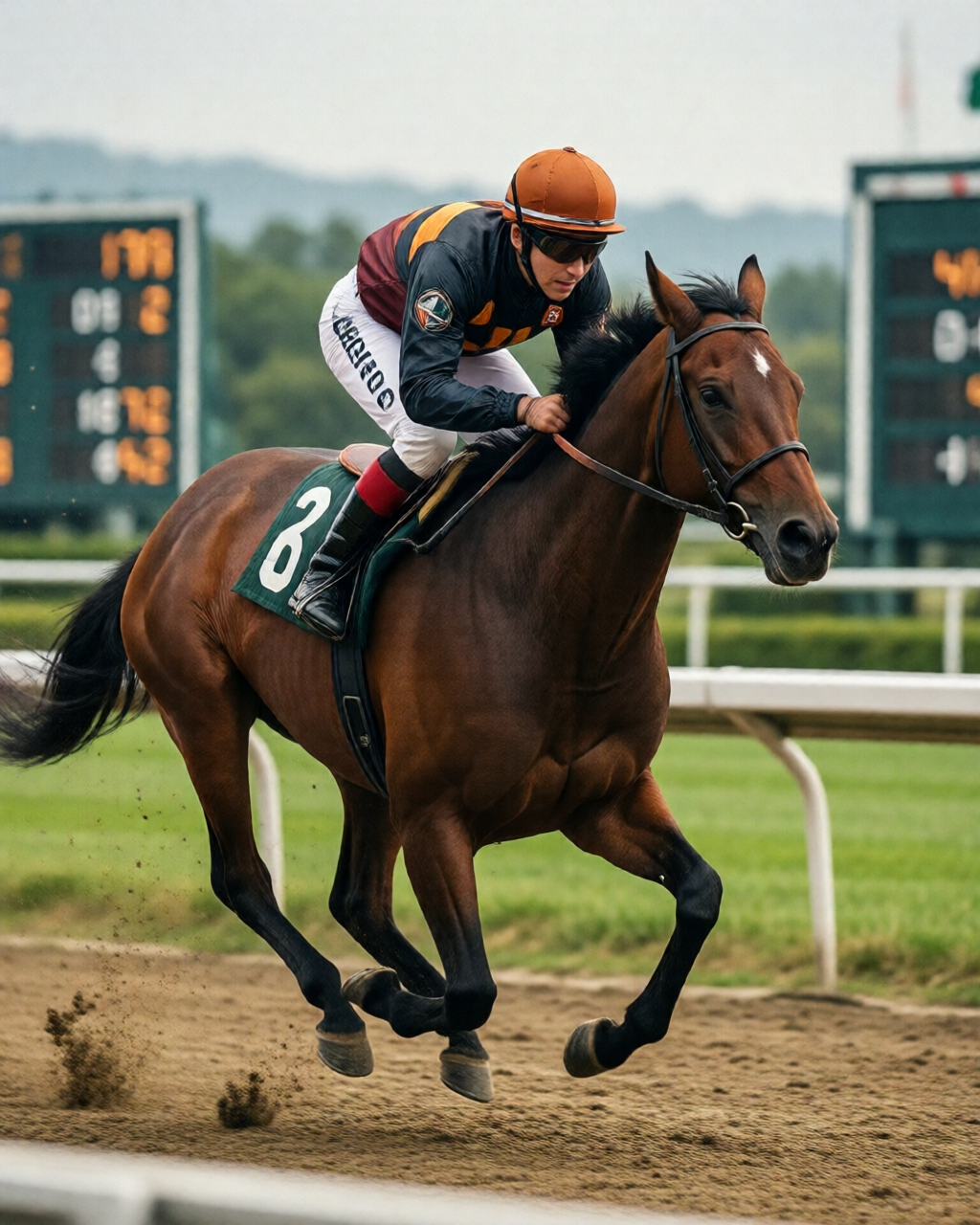 Horse racing scene — 騎師視角