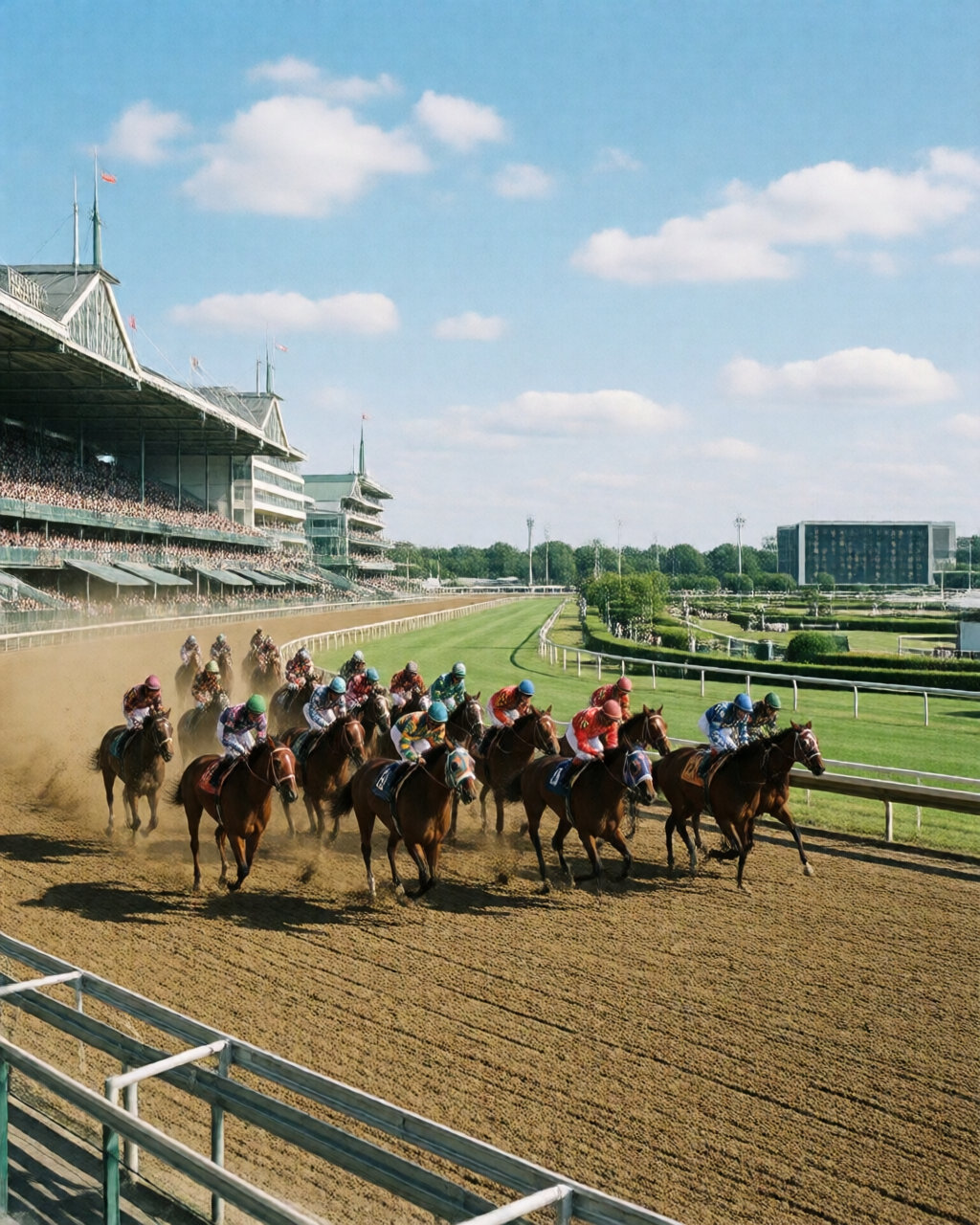 Horse racing scene — 進球時刻