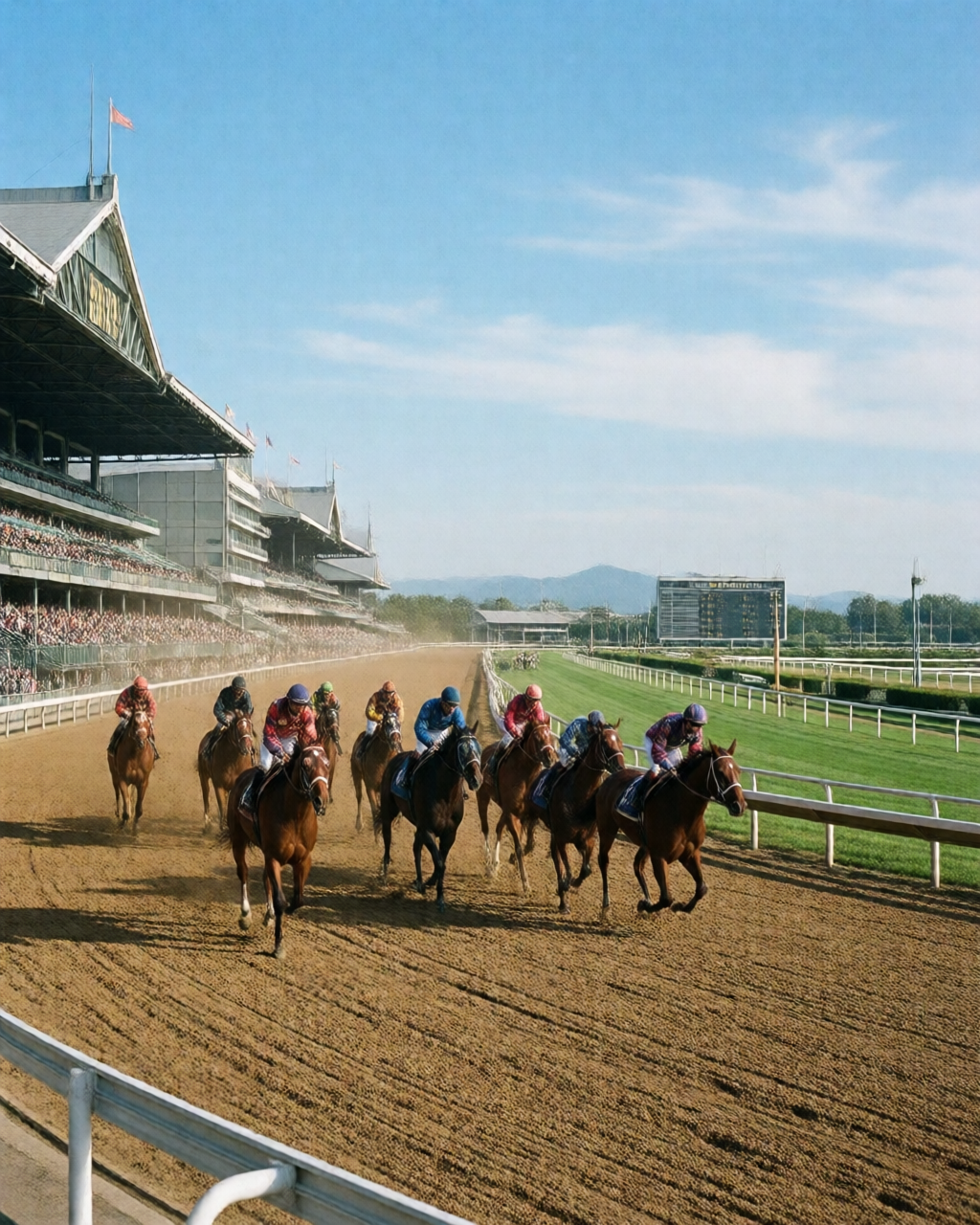 Horse racing scene — 教練視角