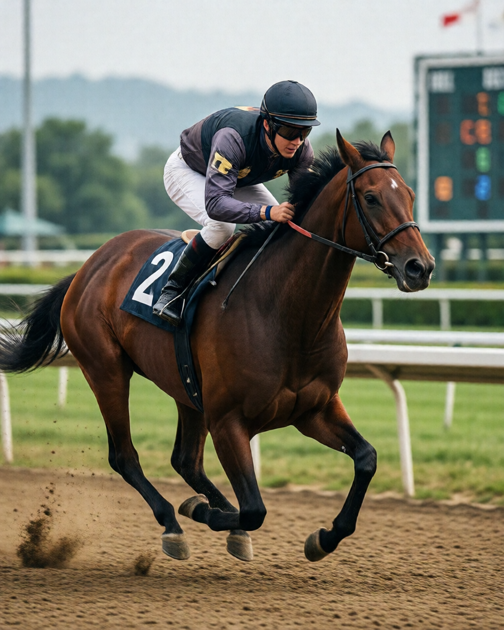 Horse racing scene — 配磅分析