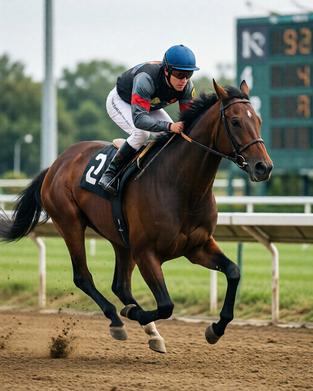 Horse racing scene — 騎師視角
