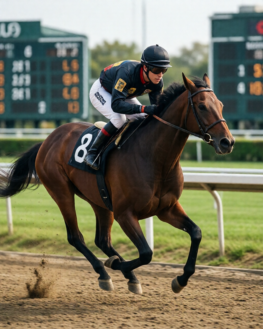 Horse racing scene — 騎師視角