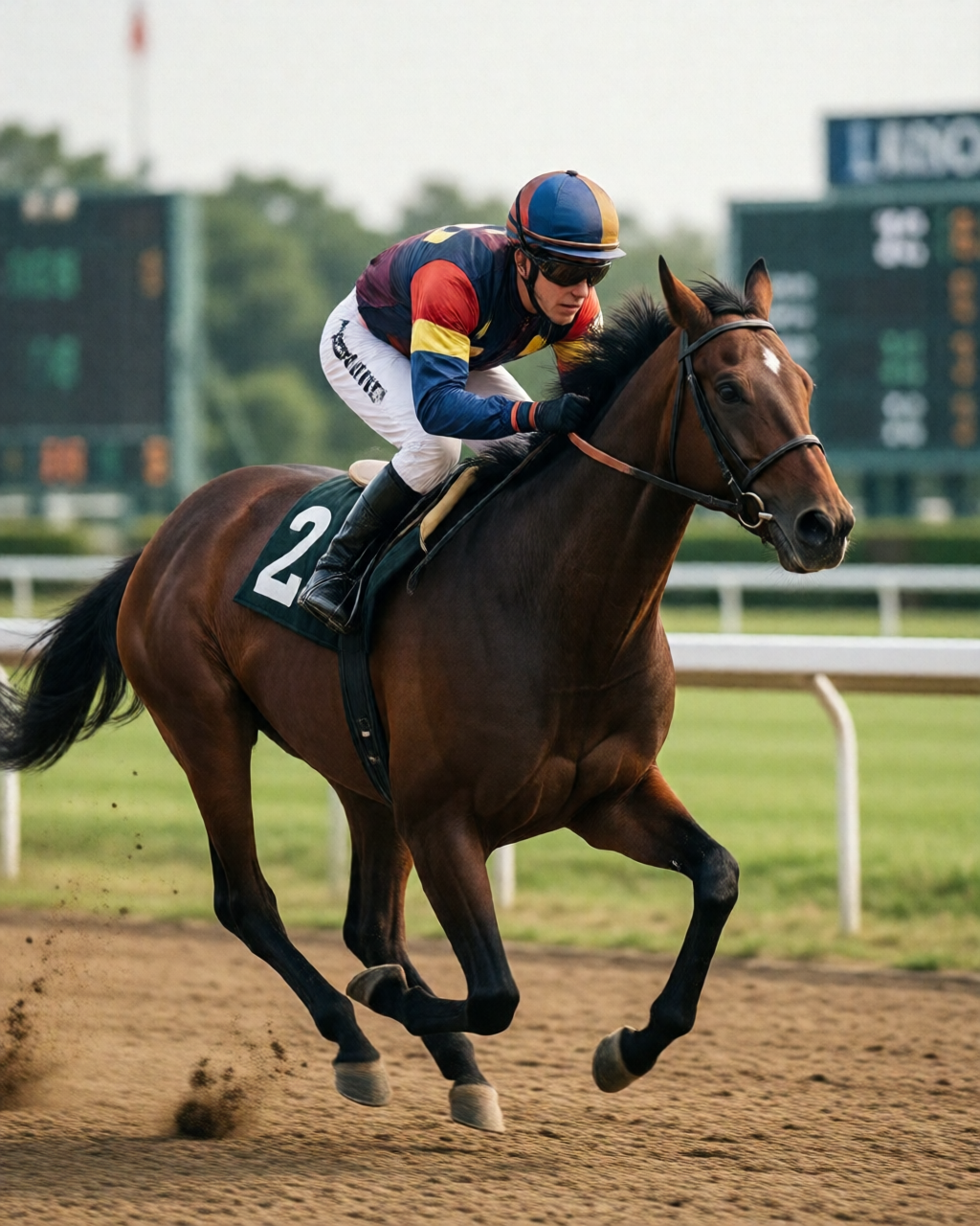 Horse racing scene — 騎師視角