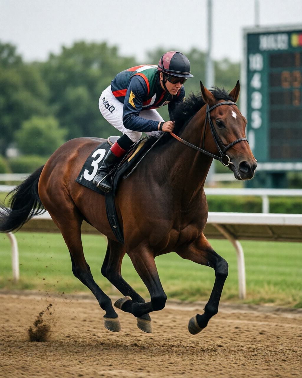 Horse racing scene — 配磅分析